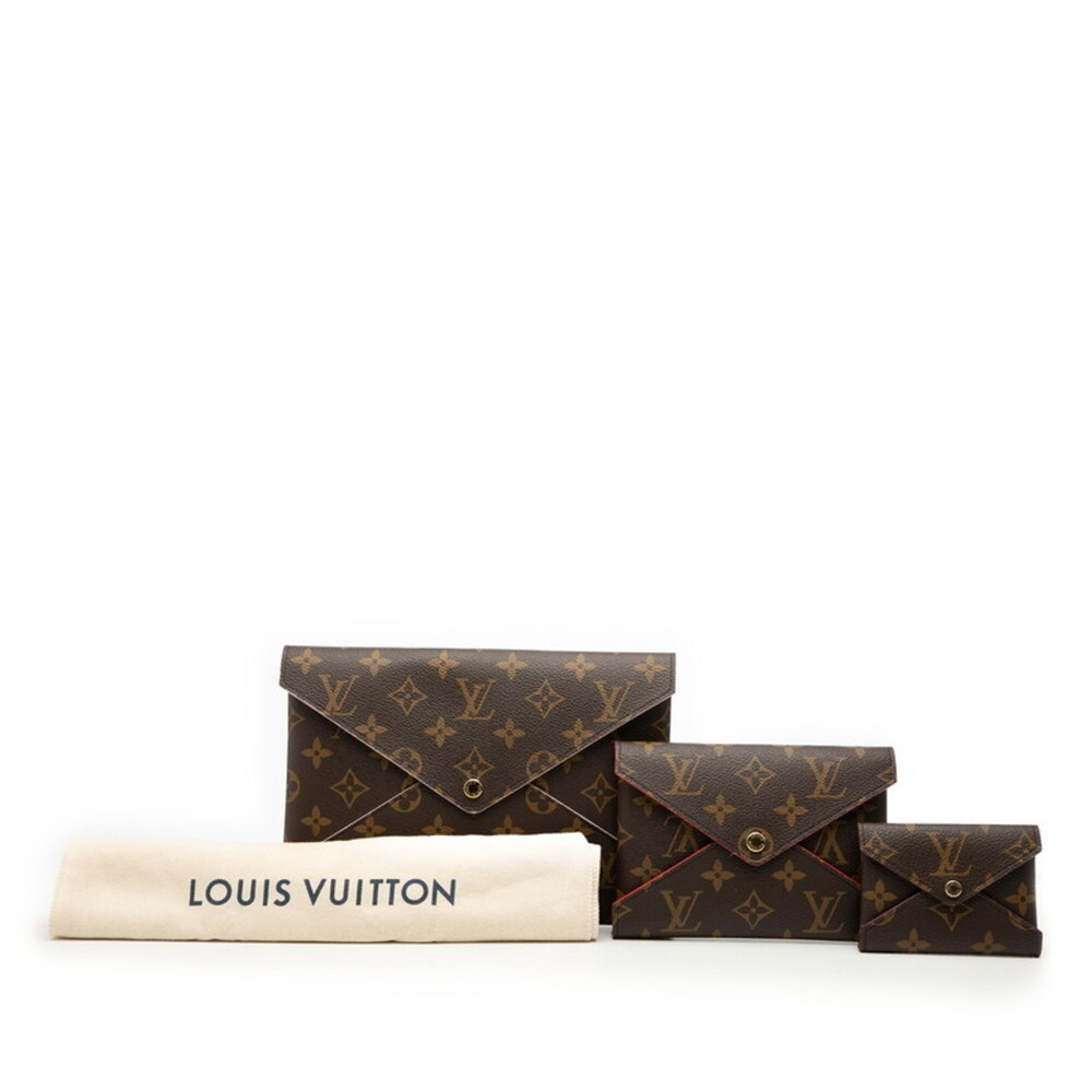 LOUIS VUITTON Authentic Brown Monogram Leather Pochette Pouch - Picture 6 of 6